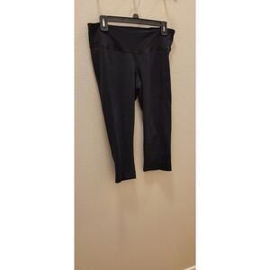 Old‎ Navy Active Women's Athletic Workout Capri Pants Black Striped size Large